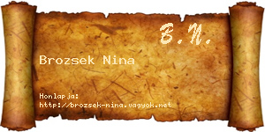 Brozsek Nina névjegykártya